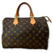 LOUIS VUITTON Speedy 30 Monogram Canvas Satchel Bag Brown