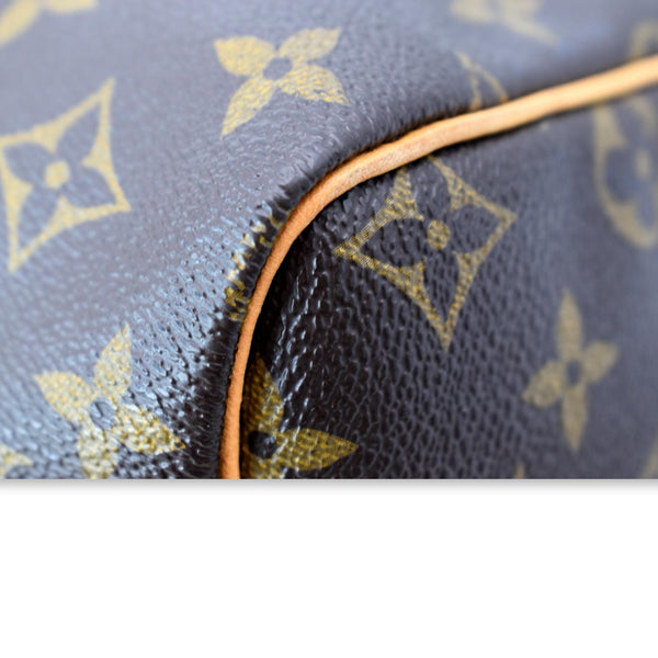LOUIS VUITTON Speedy 30 Monogram Canvas Satchel Bag Brown