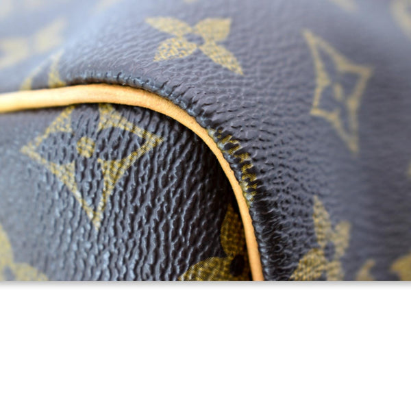 LOUIS VUITTON Speedy 30 Monogram Canvas Satchel Bag Brown