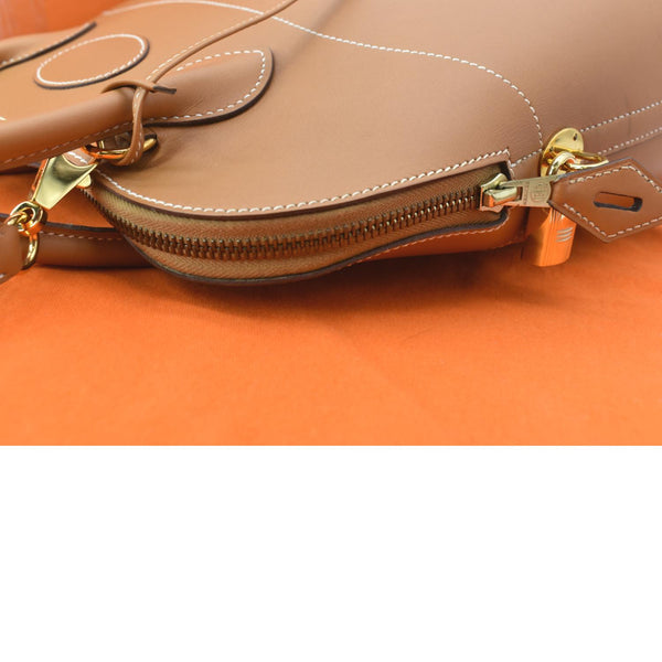 HERMES Bolide 31 Swift Leather Shoulder Bag Brown