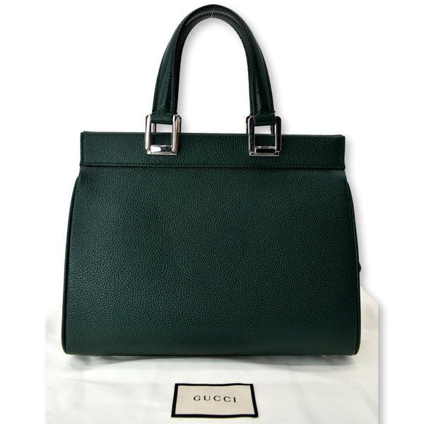 GUCCI Zumi Small Top Handle Leather Shoulder Bag Green 569712