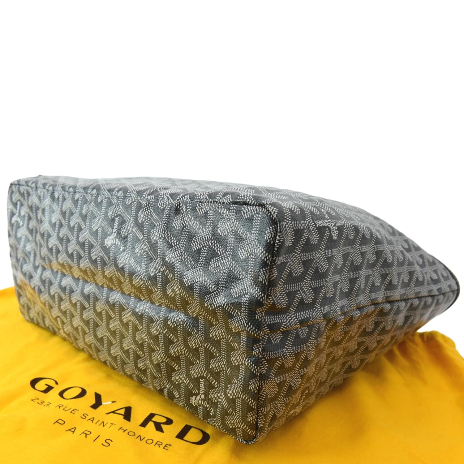 Goyard Grey Chevron Print Coated Canvas Reversible Mini Tote Bag