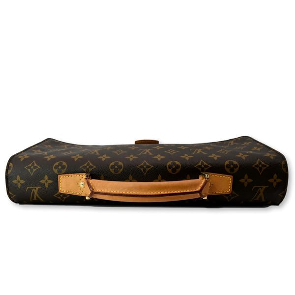 LOUIS VUITTON Robusto 1 Compartment Monogram Canvas Briefcase Travel Bag Brown