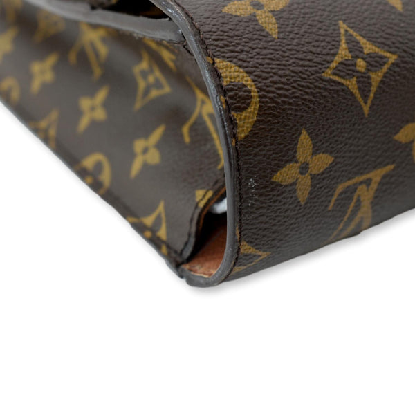 LOUIS VUITTON Robusto 1 Compartment Monogram Canvas Briefcase Travel Bag Brown