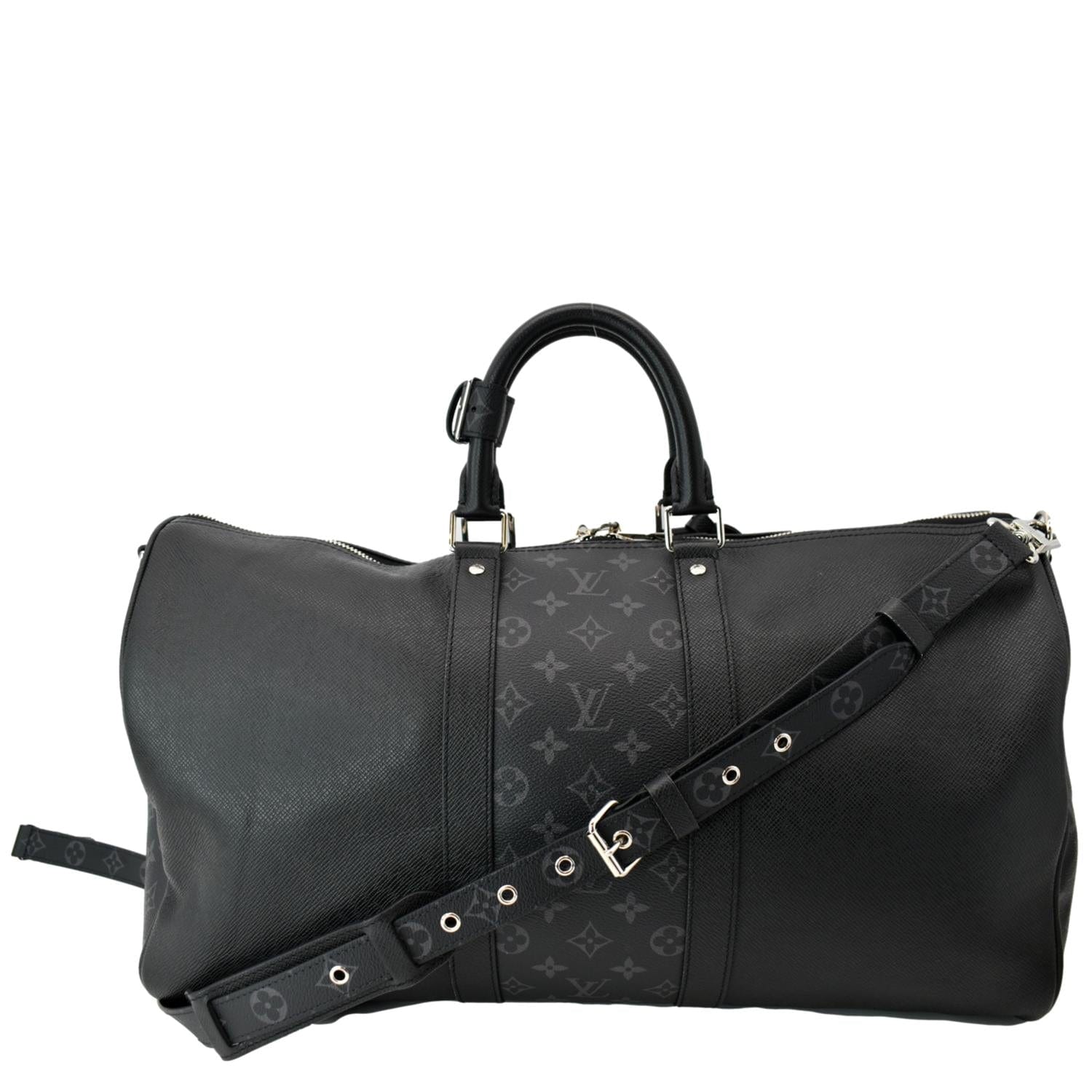 Keepall leather travel bag Louis Vuitton Grey in Leather - 34468670