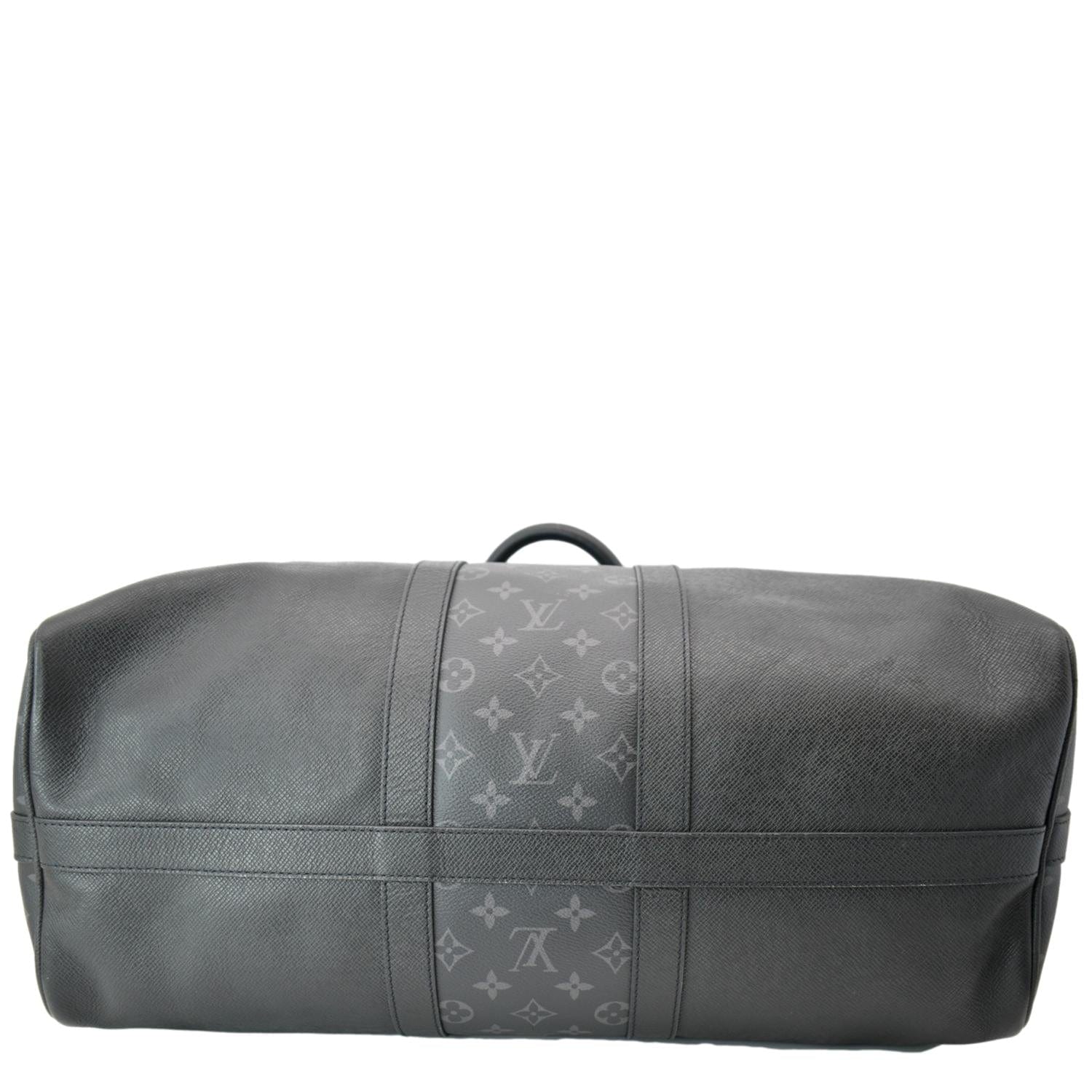 Keepall leather travel bag Louis Vuitton Silver in Leather - 25043417