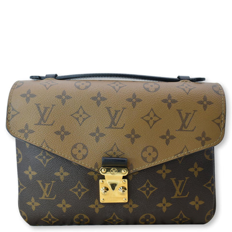 LOUIS VUITTON  Metis Pochette Reverse Monogram Canvas Crossbody Bag Brown