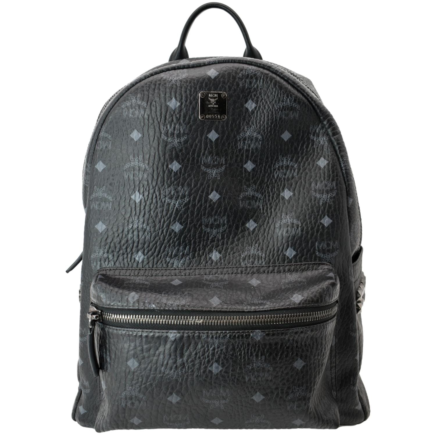 MCM Stark Classic Visetos Canvas Backpack Black