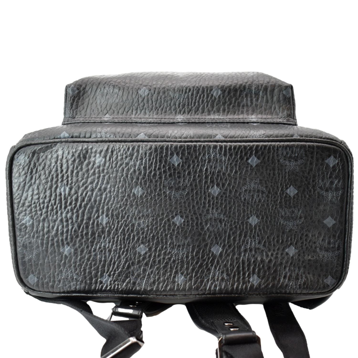 MCM Stark Classic Visetos Canvas Backpack Black