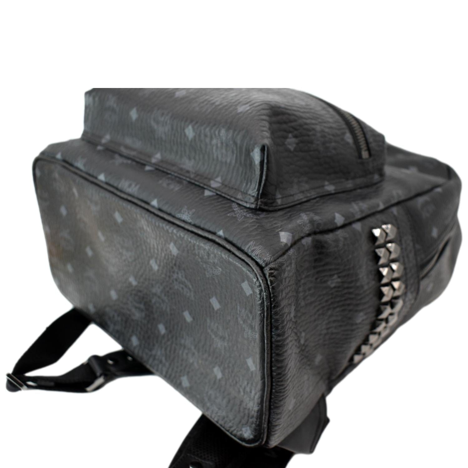 MCM Stark Classic Visetos Canvas Backpack Black