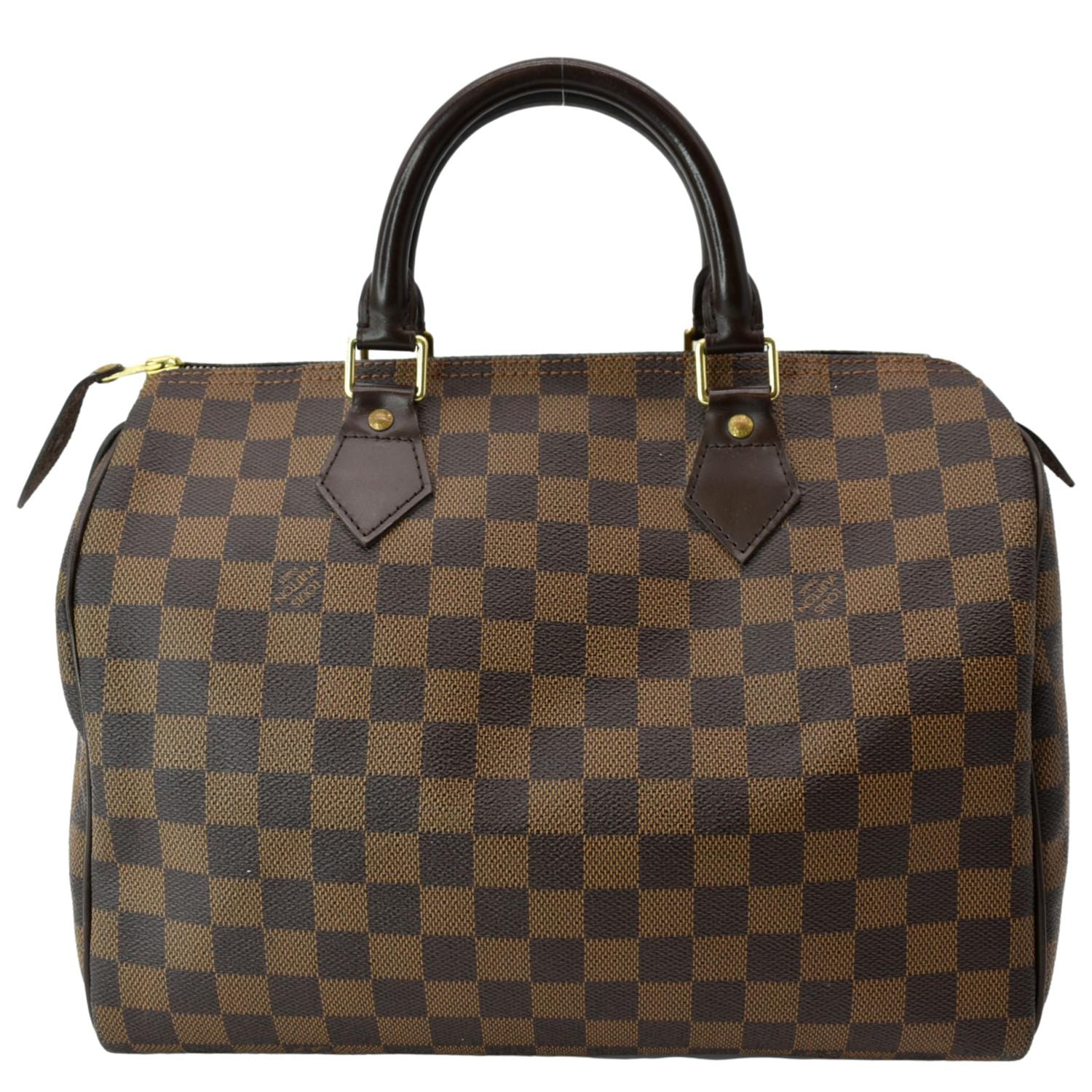 LOUIS VUITTON Speedy 30 Damier Ebene Satchel Bag Brown