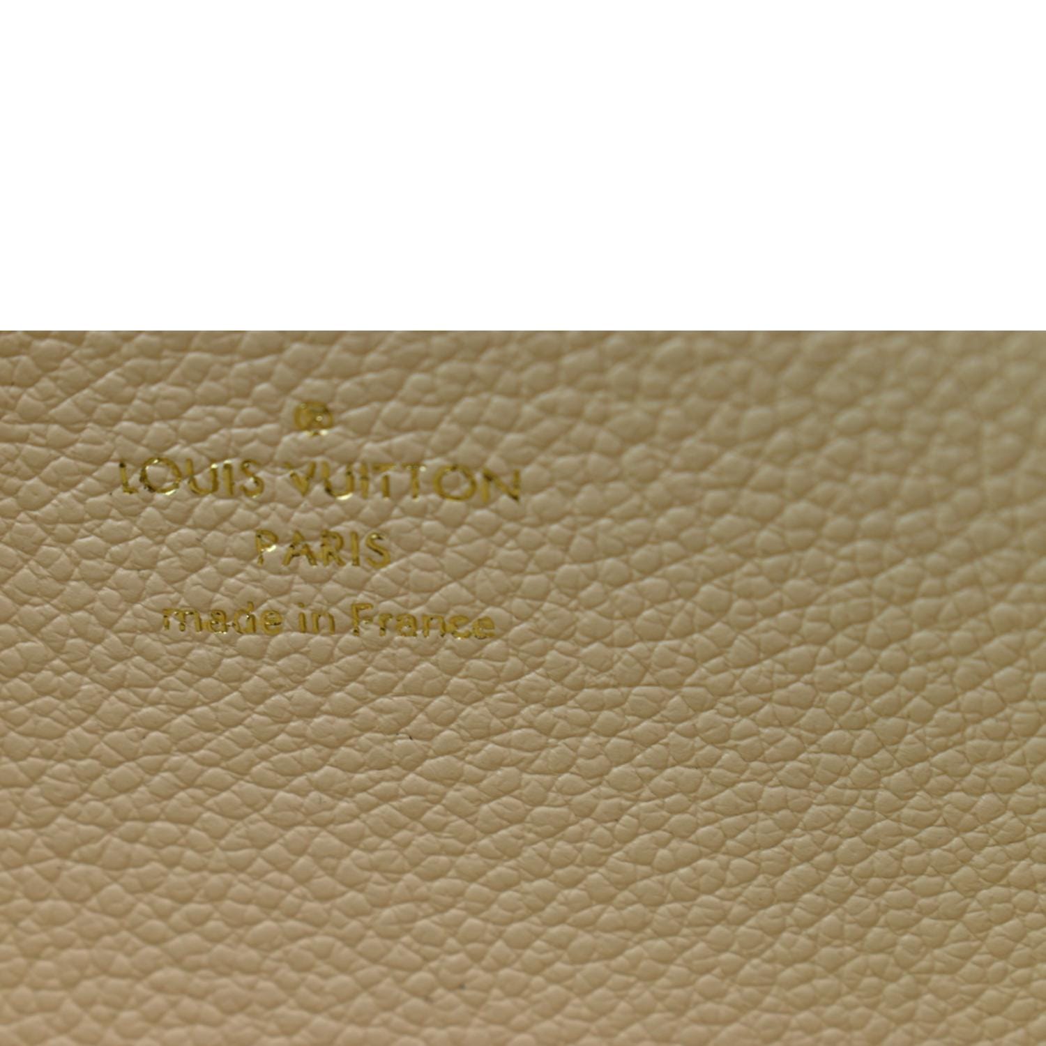 LOUIS VUITTON Felicie Pochette Insert Empreinte Zippy Wallet Bicolor
