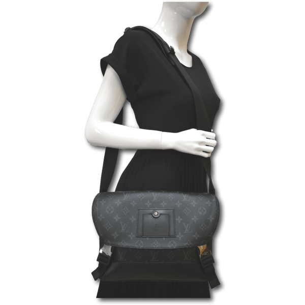 LOUIS VUITTON Voyager PM Monogram Eclipse Messenger Bag Black