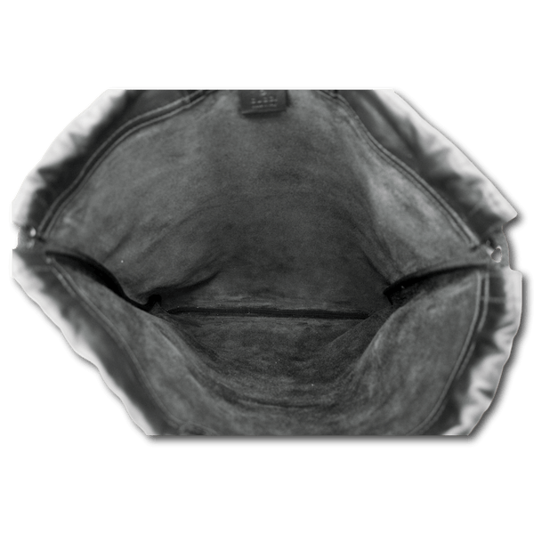 GUCCI Drawstring Print Leather Backpack Bag Black 494053