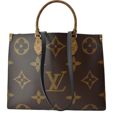LOUIS VUITTON Onthego GM Giant Monogram Canvas Tote Shoulder Bag Brown - Hot Deals