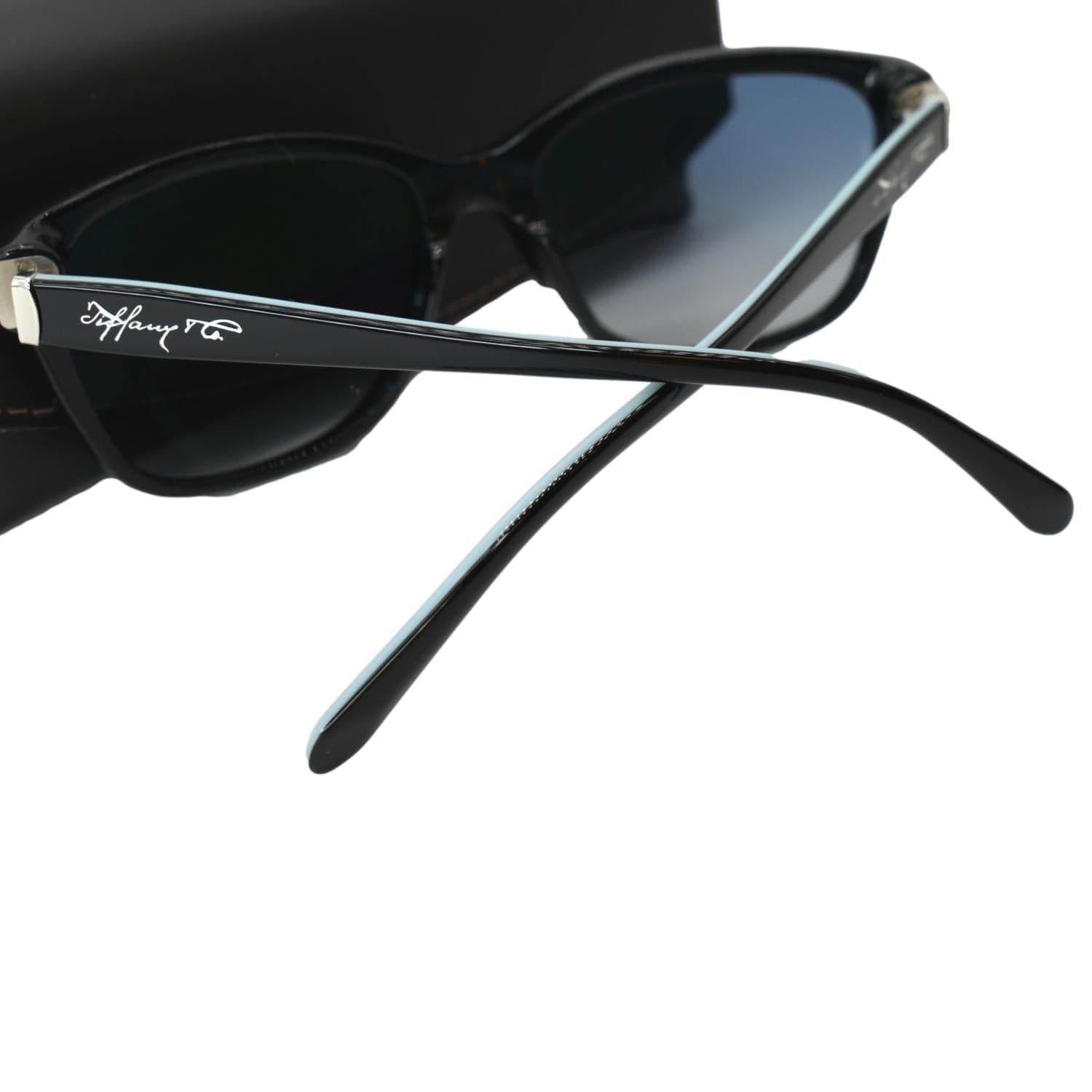Tiffany ティファニーサングラスTF4083-F TIFFANY & CO TF4083 8001/4L Black Sunglasses Blue Gradient Lens