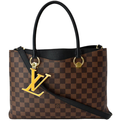 LOUIS VUITTON LV Riverside Damier Ebene Shoulder Bag Brown/Black