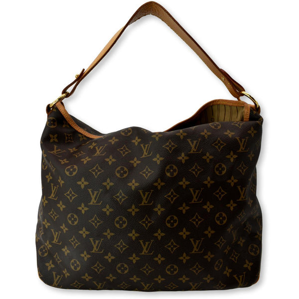 LOUIS VUITTON Delightful MM Monogram Canvas Hobo Bag Brown