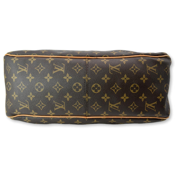 LOUIS VUITTON Delightful MM Monogram Canvas Hobo Bag Brown