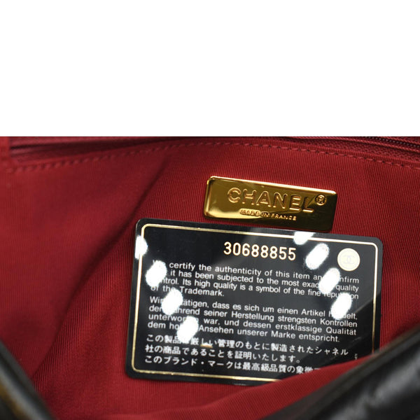 CHANEL 19 Large Flap Quilted Lambskin Leather Shoulder Bag Black - Hot Deals