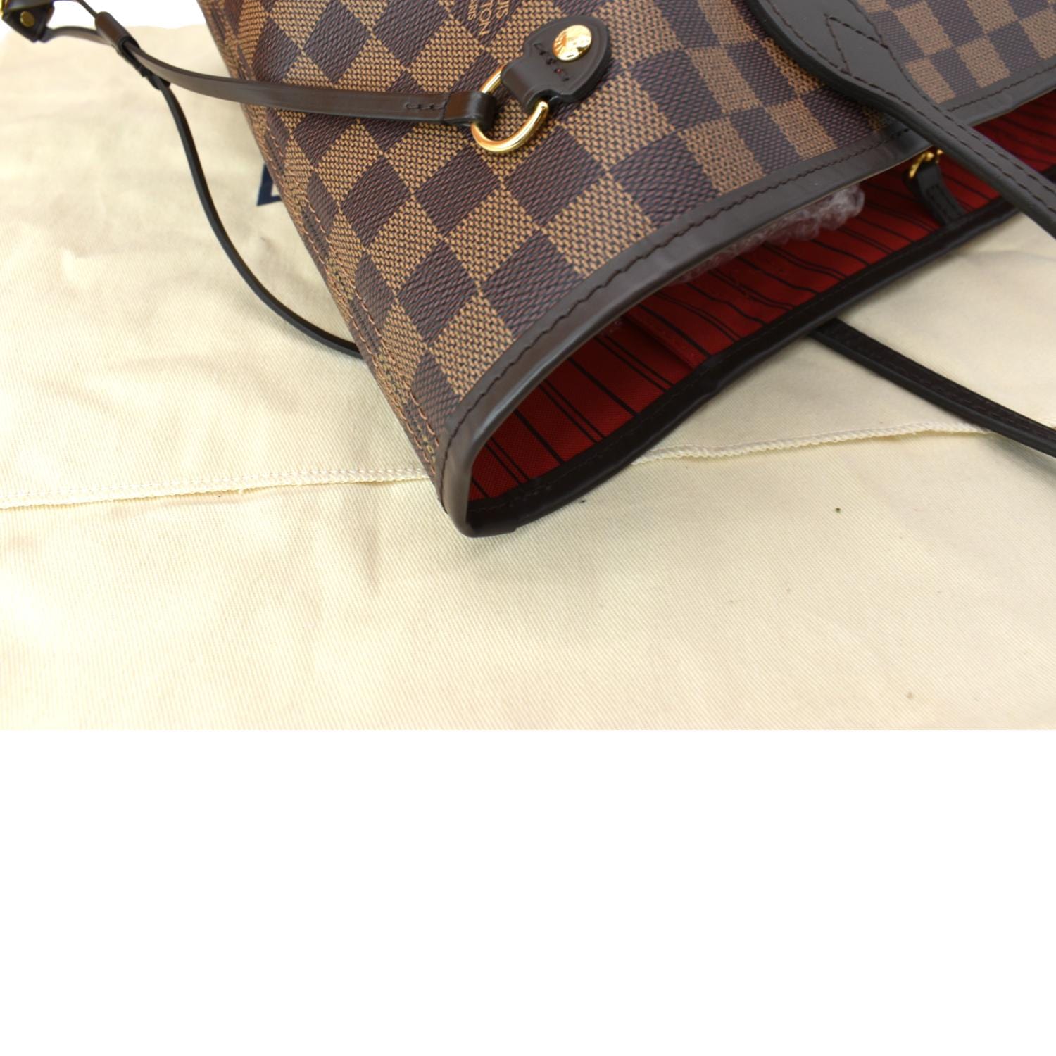 LOUIS VUITTON NEVERFULL MM with POUCH Beige SD0117