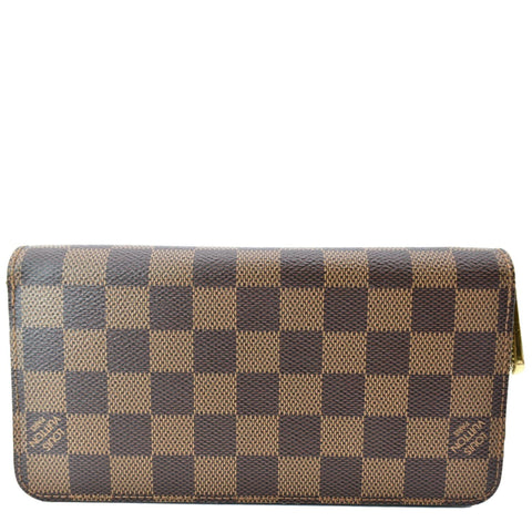 LOUIS VUITTON Damier Ebene Zippy Long Wallet Brown