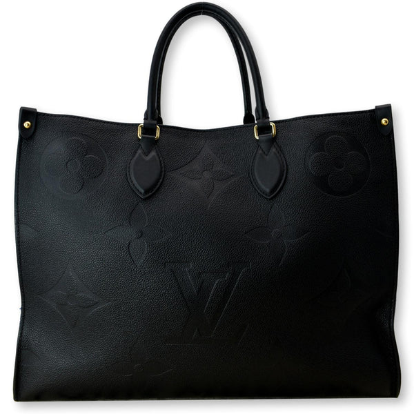 LOUIS VUITTON Onthego GM Monogram Empreinte Leather Tote Bag Black - Hot Deals
