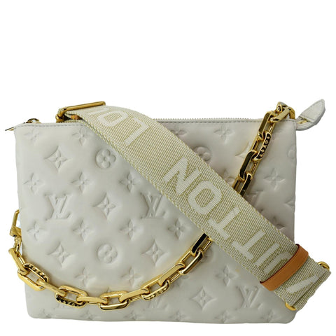LOUIS VUITTON Coussin PM Monogram Embossed Shoulder Bag Cream - Hot Deals