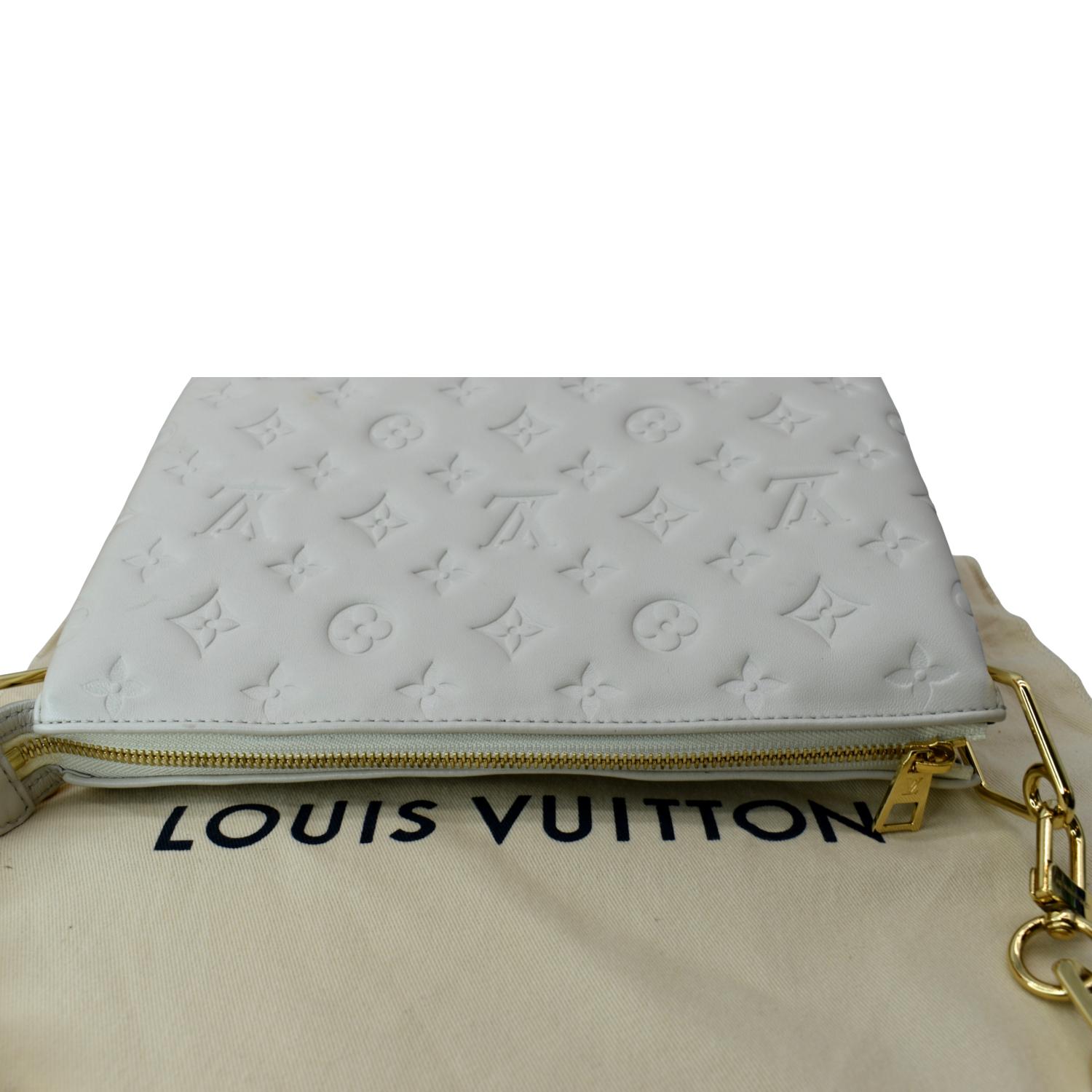 LOUIS VUITTON Coussin PM Monogram Embossed Shoulder Bag Cream - Hot De