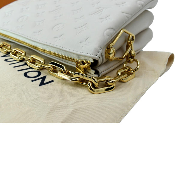 LOUIS VUITTON Coussin PM Monogram Embossed Shoulder Bag Cream - Hot Deals
