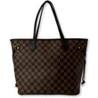 LOUIS VUITTON Neverfull MM Damier Ebene Shoulder Bag Brown