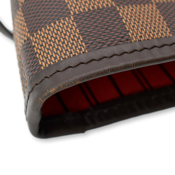 LOUIS VUITTON Neverfull MM Damier Ebene Shoulder Bag Brown