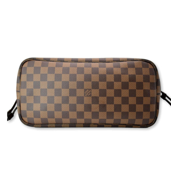 LOUIS VUITTON Neverfull MM Damier Ebene Shoulder Bag Brown