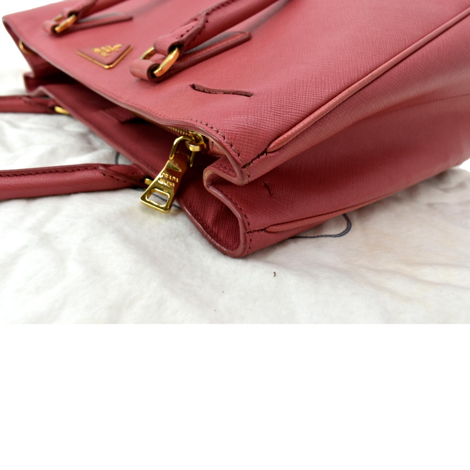 A Prada Two-Tone Pink Galleria Bag. Saffiano leather ext…