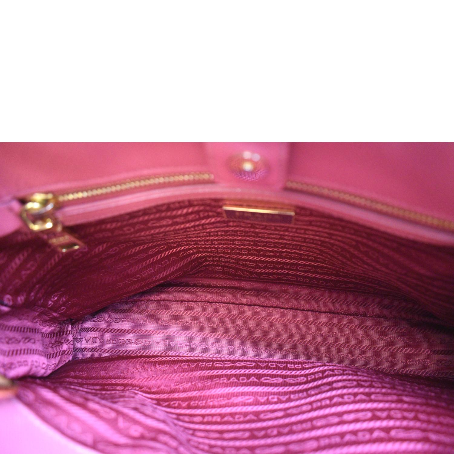 Galleria leather handbag Prada Pink in Leather - 14192372