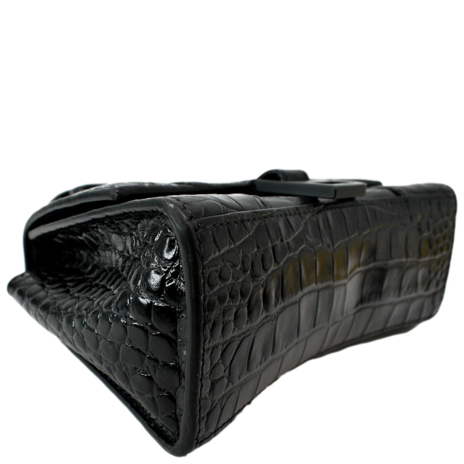 Hourglass leather crossbody bag Balenciaga Black in Leather - 27887912