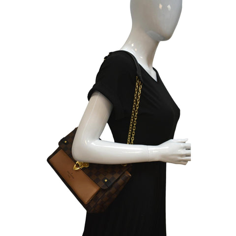 LOUIS VUITTON Vavin PM Damier Ebene Shoulder Bag Brown