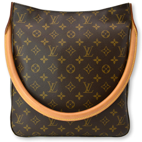 LOUIS VUITTON Looping GM Monogram Canvas Shoulder Bag Brown