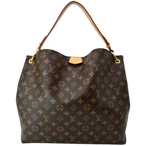 LOUIS VUITTON Graceful MM Monogram Canvas Shoulder Bag Brown