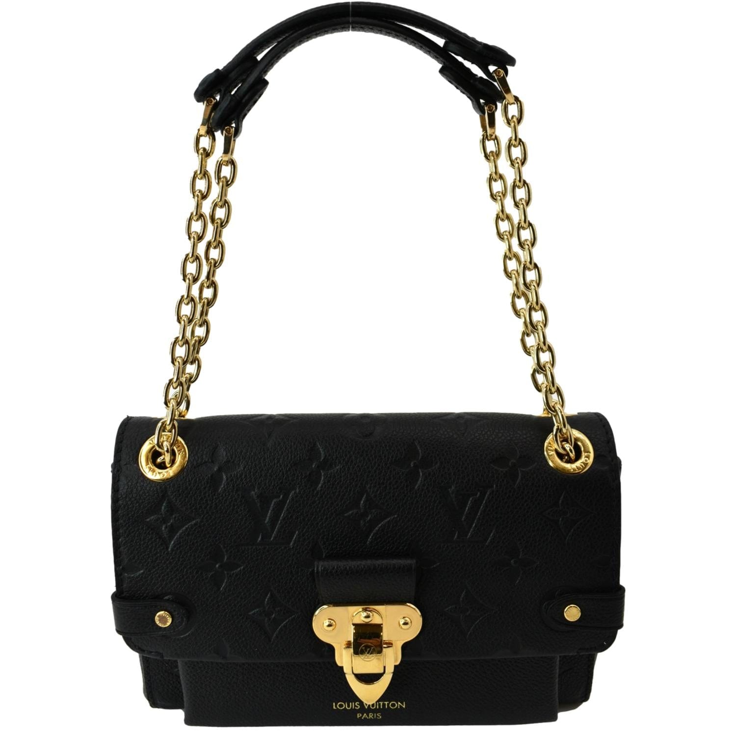 LOUIS VUITTON Vavin BB Monogram Empreinte Leather Shoulder Bag Black