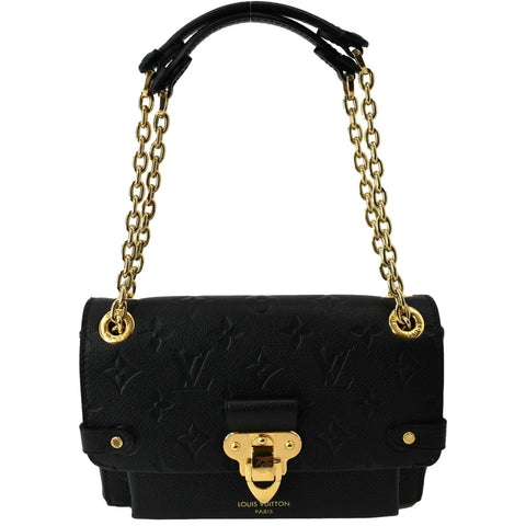 LOUIS VUITTON Vavin BB Monogram Empreinte Leather Shoulder Bag Black