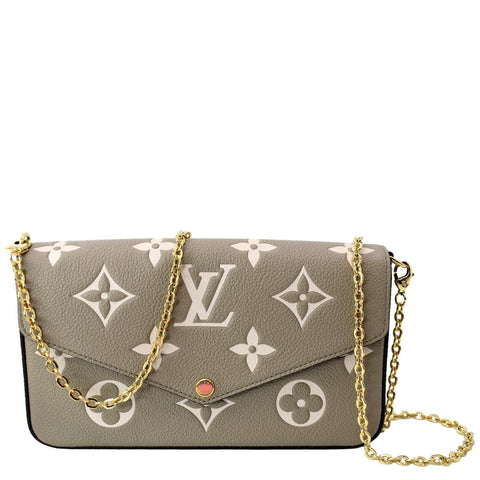 LOUIS VUITTON Felicie Pochette Monogram Empreinte Crossbody Bag Bicolor