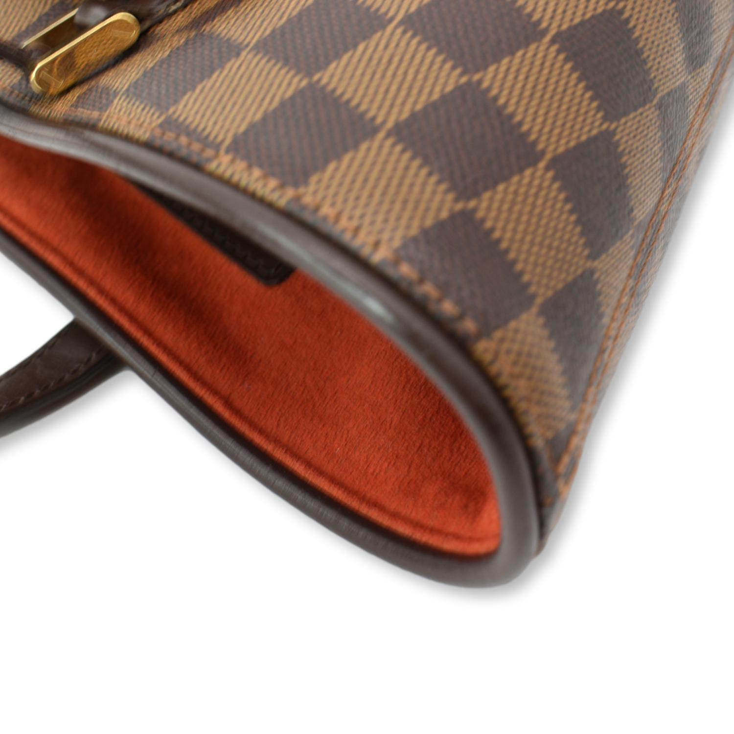 Authenticated Used Louis Vuitton LOUIS VUITTON Manosque PM Tote Bag Damier  Ebene Handbag Shoulder N51121 