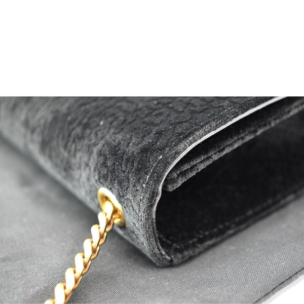 YVES SAINT LAURENT Kate Medium Tassel Velvet Crossbody Bag Black