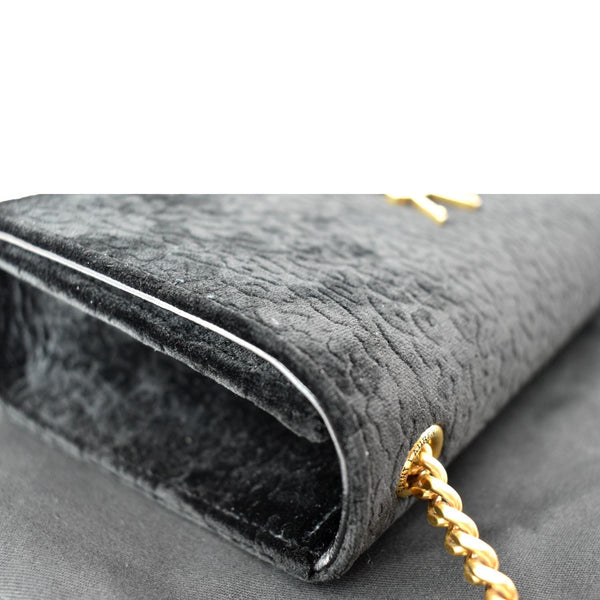 YVES SAINT LAURENT Kate Medium Tassel Velvet Crossbody Bag Black