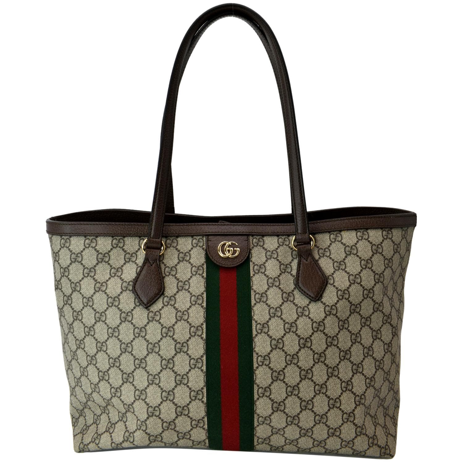 GUCCI Ophidia Medium GG Supreme Canvas Tote Bag Beige 631685