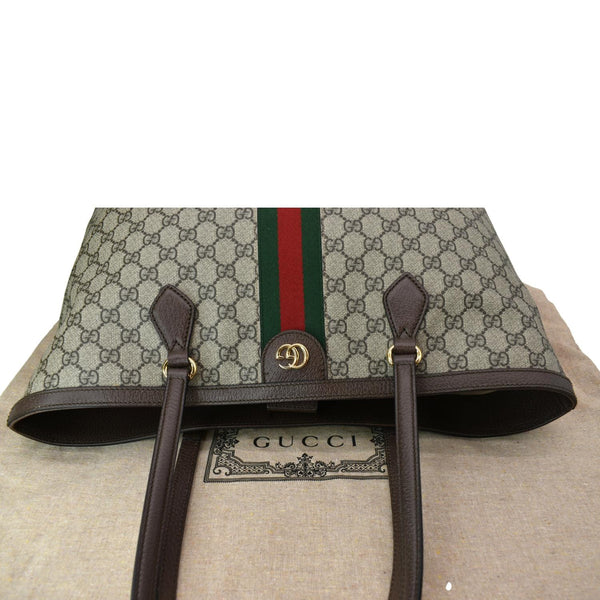 GUCCI Ophidia Medium GG Supreme Canvas Tote Bag Beige 631685
