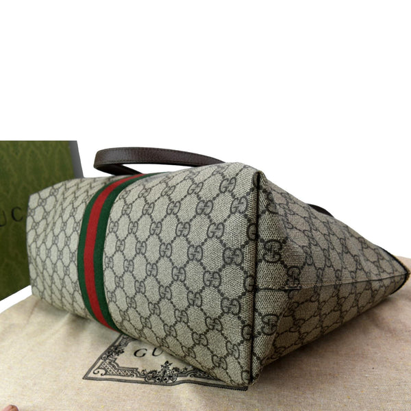 GUCCI Ophidia Medium GG Supreme Canvas Tote Bag Beige 631685