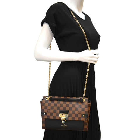 LOUIS VUITTON Vavin PM Damier Ebene Shoulder Bag Brown