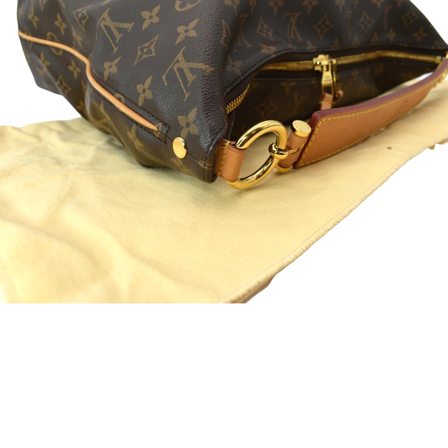 Louis Vuitton Brown Monogram Coated Canvas and Vachetta Leather Sully MM  For Sale at 1stDibs